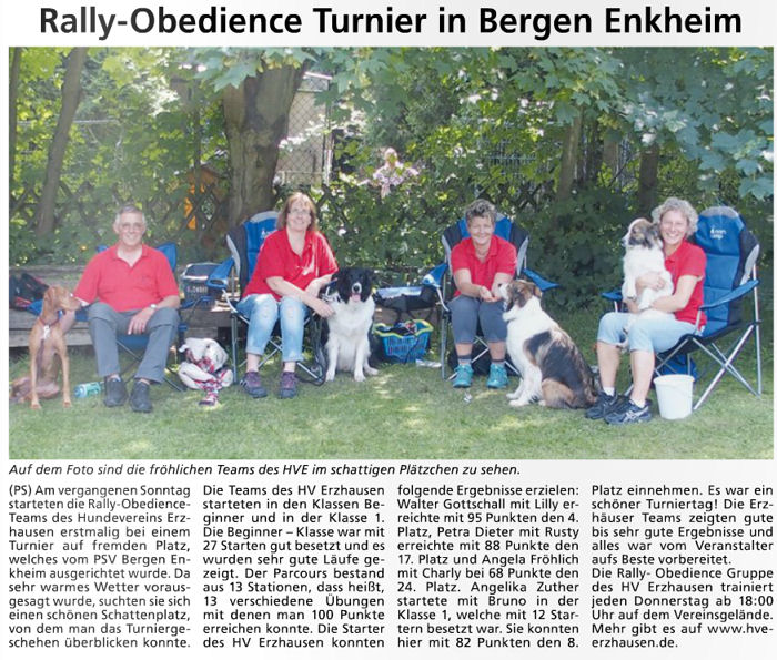 Rally Obedience Team startete in Bergen Enkheim